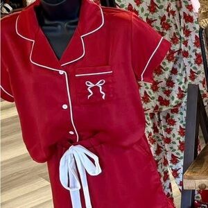 Simply Southern Red Pajama Set with White Accents